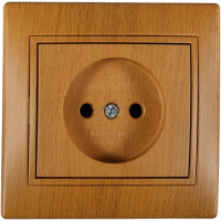 Розетка одинарная б/з MIRA дуб классический ПБТ 701-5151-121B