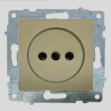 Розетка одинарная б/з OVIVO Grano титан (600-000312-215)