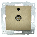 Розетка проходная телевизионная OVIVO Grano титан (600-000312-224)