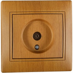 Розетка телевизионная конечная MIRA дуб классический 701-5151-130