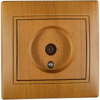 Розетка телевизионная конечная MIRA дуб классический 701-5151-130