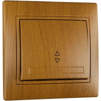 Выключатель MIRA проходной одноклавишный классический дуб 701-5151-105