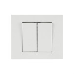 Выключатель двухклавишный OVIVO Grano белый (400-010200-202)