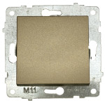 Выключатель одноклавишный OVIVO Grano титан (600-000212-200)