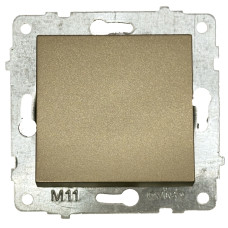 Выключатель одноклавишный OVIVO Grano титан (600-000212-200)