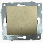 Выключатель проходной одноклавишный OVIVO Grano титан (600-000212-209)