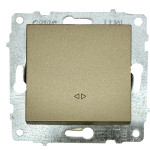 Выключатель промежуточный одноклавишный OVIVO Grano титан (600-000212-214)