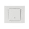 Выключатель промежуточный (реверсивный) одноклавишный OVIVO Grano белый (400-010200-214)