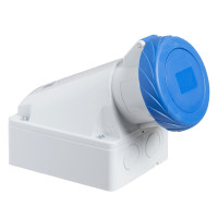 Розетка настінна з коробом, гвинтова, 32А, 2Р+Е, IP67, 200-250В, Schneider Electric 83166
