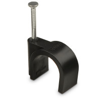 Скоба черная 18 мм круглая 50шт АСКО (A0150030044)