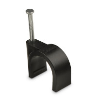 Скоба черная 20 мм круглая 50шт АСКО (A0150030045)