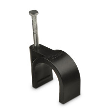 Скоба черная 20 мм круглая 50шт АСКО (A0150030045)