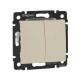 Выключатель двухклавишный проходной слоновая кость Valena Legrand (774308)