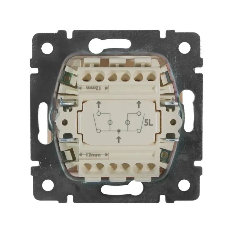 Выключатель двухклавишный с подсветкой слоновая кость Valena Legrand (774328)