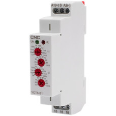 Модульное реле выдержки времени циклическое YCT8-S1, AC/DC 12-240В, 1 С/О – 16А АС1 250В / DC 24В CNC