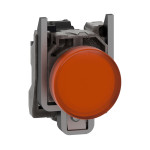 Индикаторная лампа в сборе, оранжевая 230-240V AC IP66 серия Harmony XB4 металл, Schneider Electric