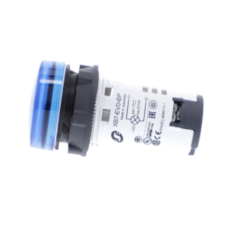Лампа світлосигнальна LED (моноблок) 22мм 230В AC синя XB7, Schneider Electric