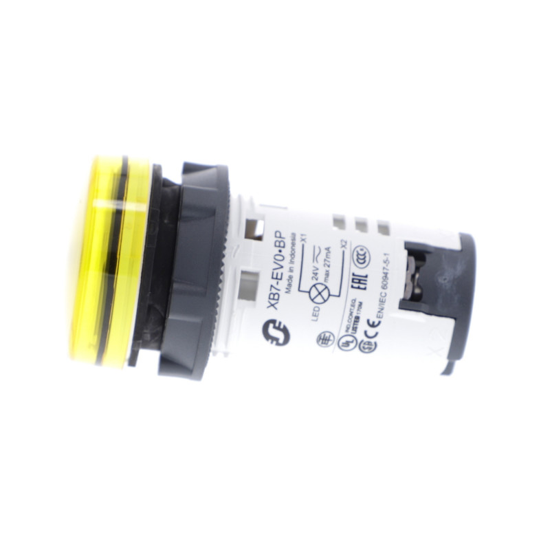 Лампа світлосигнальна LED (моноблок) 22мм 230В AC жовта XB7, Schneider Electric