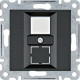 Панель подвійна для RJ12/RJ45 Lumina, чорна Hager WL2323