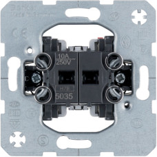 Кнопка 2-клавишная 2НВ общая входная клемма, 10А/250В Hager 5035