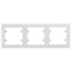 Рамка 3Х горизонтальна Lumina-Soul, біла Hager WL5230