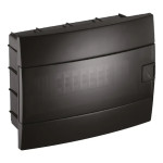 Электрощиток встроенный на 12 автоматов пластиковый черный (600-001-121) Horoz Electric