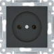 Розетка без ж/к Lumina, черная, 16А/230В Hager WL1013