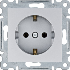 Розетка с ж/к Lumina, серебряная, 16А/230В Hager WL1052