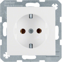 Розетка с ж/к, пол.бель-matt, 16А/250В S.1 Hager 47431909