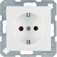 Розетка с ж/к, пол.бель-matt, 16А/250В S.1 Hager 47431909