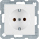 Розетка з з/к, пол.білизна-matt, 16А/250В S.1 Hager 47431909