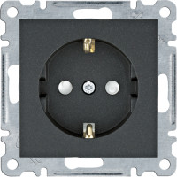 Розетка с ж/к с защитой контактов Lumina, черная, 16А/230В Hager WL1063