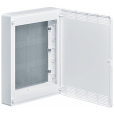 Щит 3-рядный для ММ-оборудования накладной белые пластиковые перфорированные двери GOLF Hager VS318PZF
