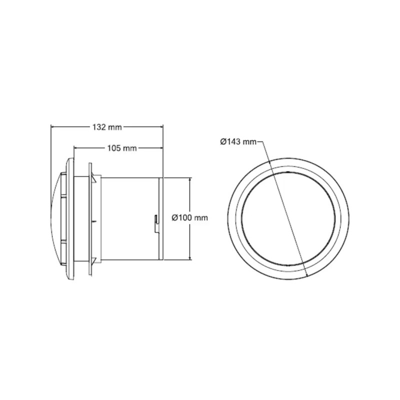 Вентилятор AIRYMAX 2 100Ø 12W 220-240V білий (502-000-100)