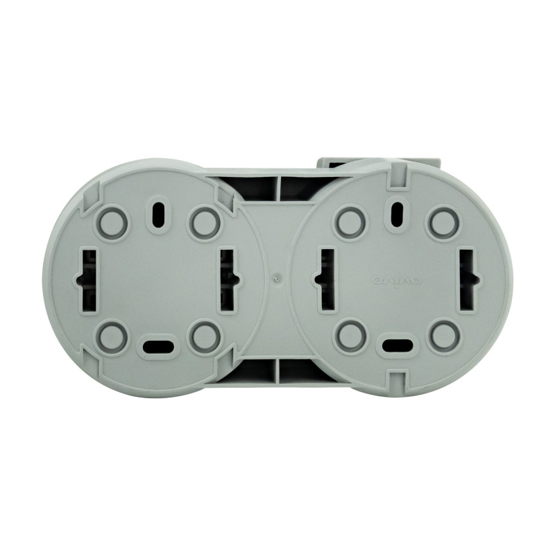 Выключатель 1-клавишный + Розетка с заземлением с серой крышкой xOne (406-240000-923)