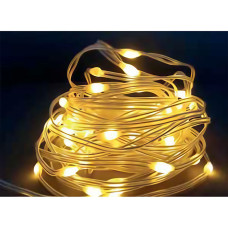 Гирлянда уличная светодиодная влагозащищенная в силиконе FAIRY-10 янтарная 080-002-0010-070