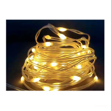 Гирлянда уличная светодиодная влагозащищенная в силиконе FAIRY-20 янтарная (080-002-0020-070)