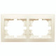 Рамка двойная горизонтальная без вставки LEZARD Mira крем 701-0300-147