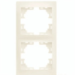 Рамка двойная вертикальная без вставки LEZARD Mira крем 701-0300-152