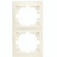 Рамка двойная вертикальная без вставки LEZARD Mira крем 701-0300-152