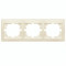 Рамка потрійна горизонтальна без вставки LEZARD Mira крем 701-0300-148