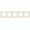 Рамка пятерная горизонтальная без вставки LEZARD Mira крем 701-0300-150