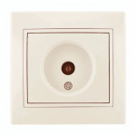 Розетка концевая телевизионная с вставкой LEZARD Mira крем 701-0303-130