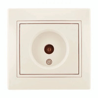 Розетка концевая телевизионная с вставкой LEZARD Mira крем 701-0303-130