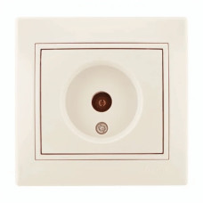 Розетка концевая телевизионная с вставкой LEZARD Mira крем 701-0303-130