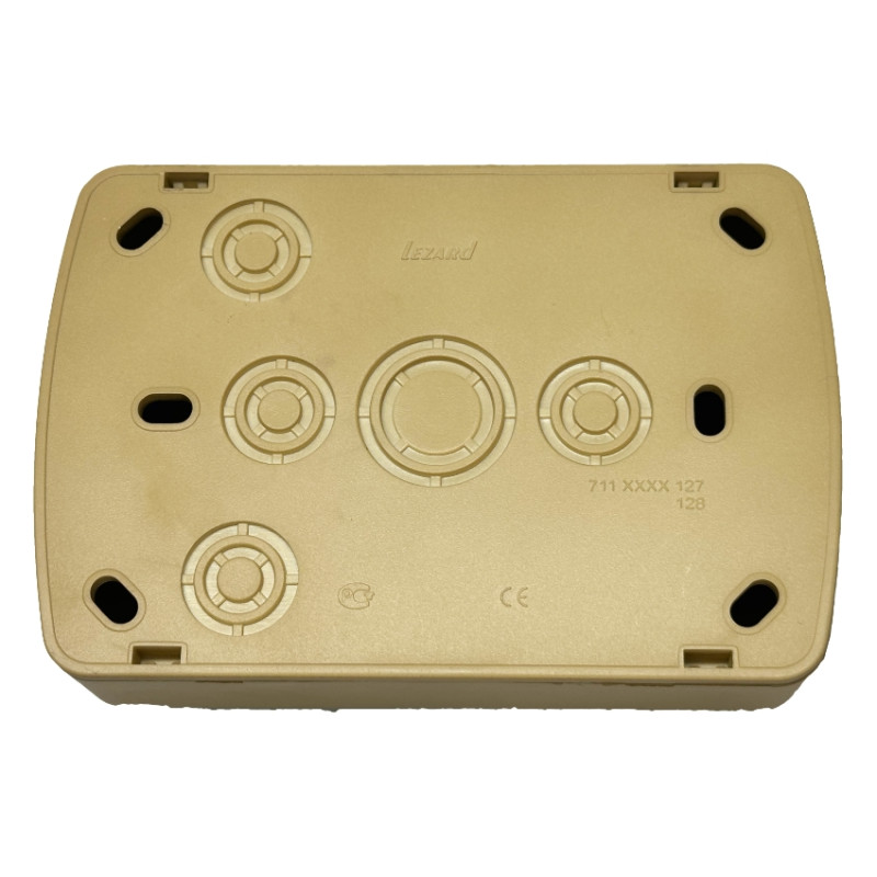 Розетка накладная двухместная с/з LEZARD Demet клен IP20 711-4700-127