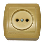 Розетка накладная одинарная б/з LEZARD Demet клен IP20 711-4700-121