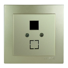 Розетка одинарная компьтерная без модуля RJ-45 NILSON Touran Золото 24151042
