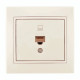 Розетка одинарная компьютерная с вставкой RJ-45 LEZARD Mira крем 701-0303-139