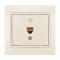 Розетка одинарная телефонная "Евро" с вставкой RJ-11 LEZARD Mira крем 701-0303-137